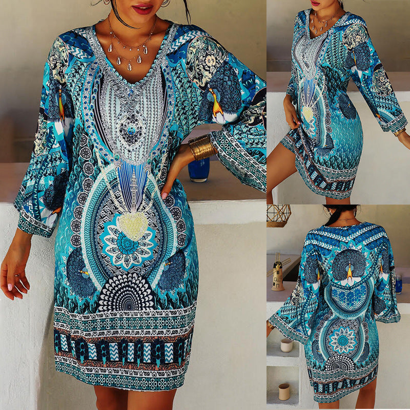 Andrea's™ | Boho-Kleid mit langen Ärmeln