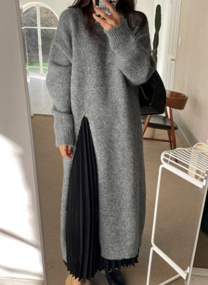 Andrea's™ | Gestricktes, gemütliches Kleid mit Seitenschlitz