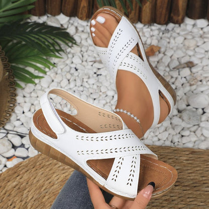Chic Comfort Andrea Serena Plus Size Wedge Sandals