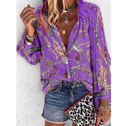 Hemd im lebhaften Andrea-Ainsley-Streetstyle-Stil mit Print