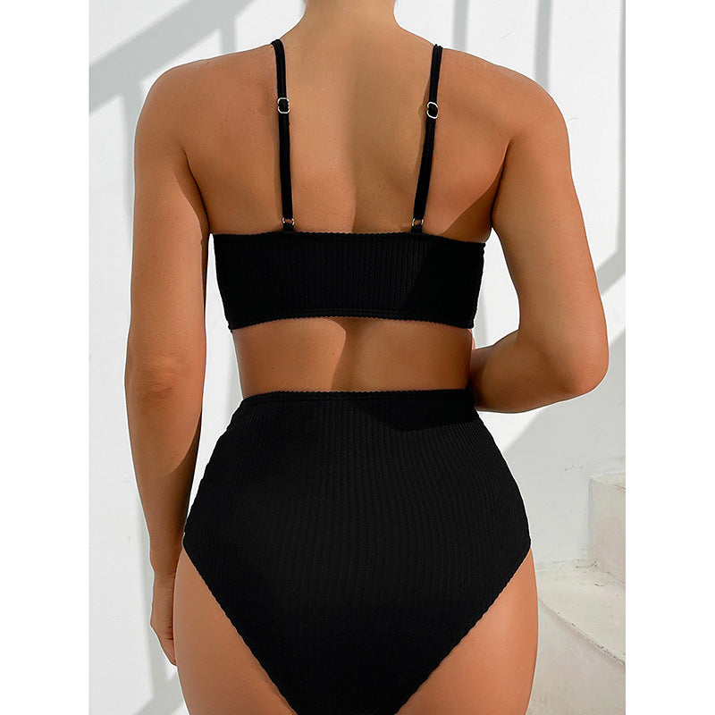 Schicker gestreifter Andrea Serena Bikini-Zweiteiler
