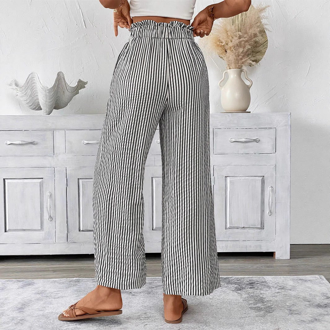 Gestreifte Hose mit geradem Bein von Andrea Serena
