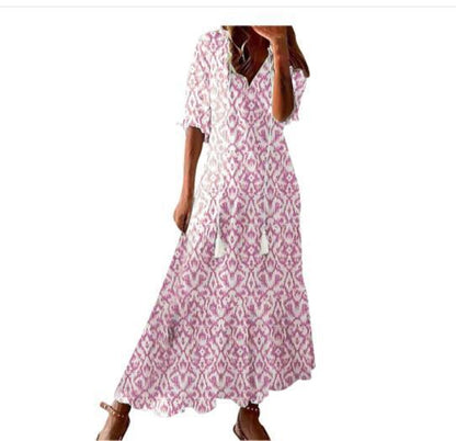 Andrea's™ | Boho-Kleid mit V-Ausschnitt