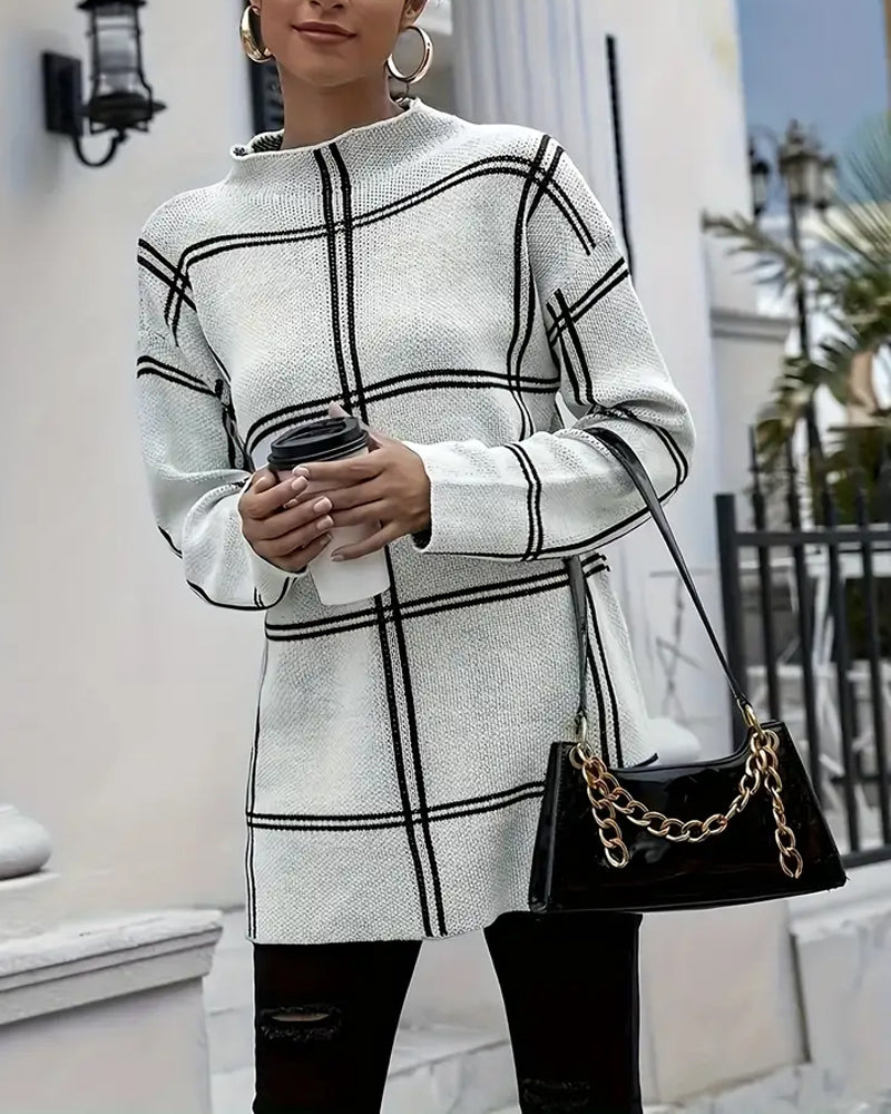 Andrea's™ | Gestreifter Pullover mit geteiltem Kragen