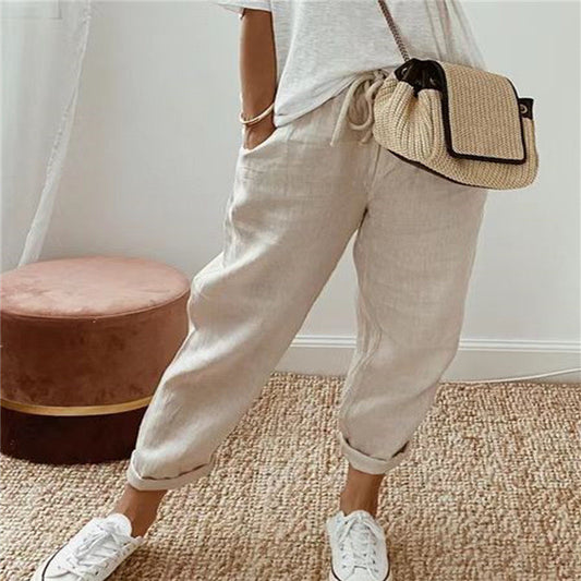 Andrea's™ | Leinenhose mit umgeschlagenem Saum