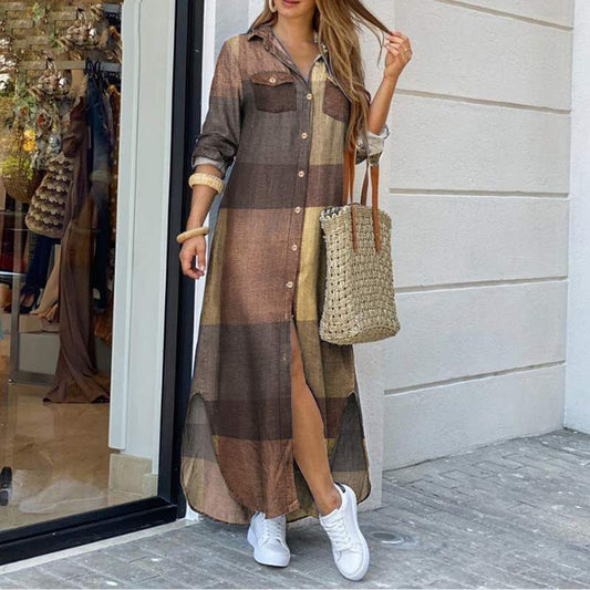 Hemdblusenkleid von Andrea Serena mit lebendigem Print