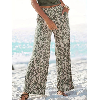 Weit geschnittene Hose mit Blumenmuster von Andrea Serena