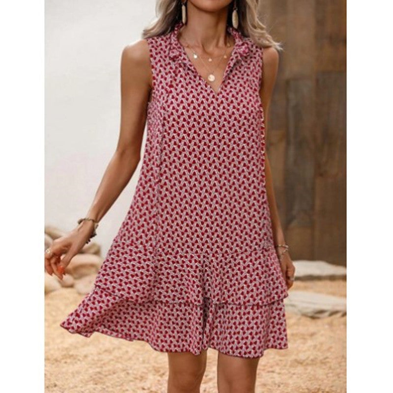 Ärmelloses Boho-Kleid mit Print von Andrea Serena