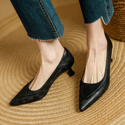 Elegante spitze Lederpumps von Andrea Serena
