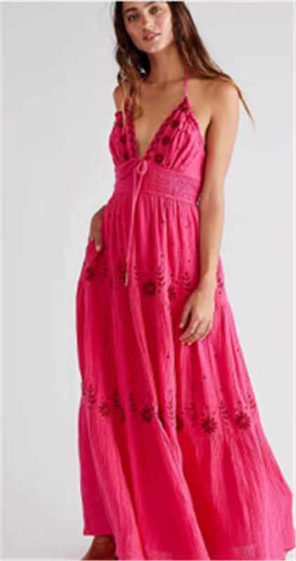 Andrea's™ | Bohème besticktes Maxikleid