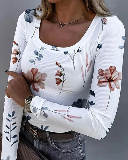 Andrea's™ | T-Shirt Mit Blumigen Mustern Und Vielseitigem Design