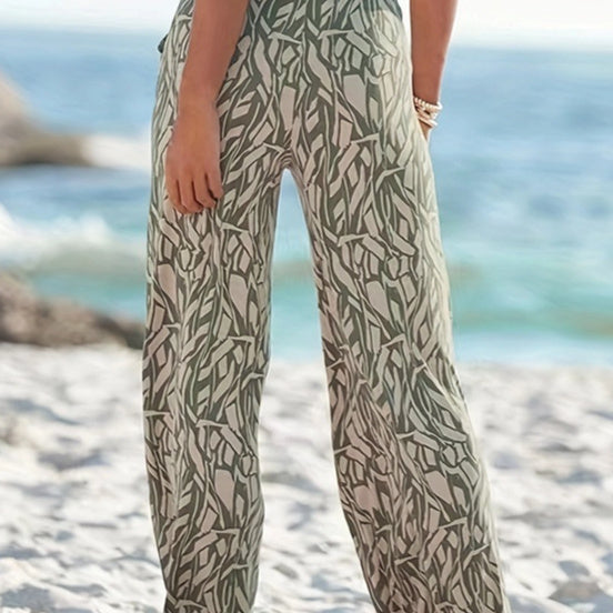 Floral Wide-Leg Pants by Andrea Serena