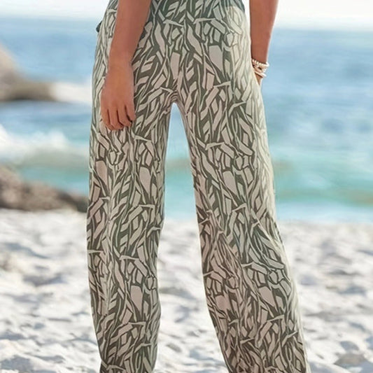 Floral Wide-Leg Pants by Andrea Serena