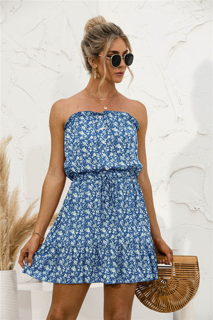 Geblümtes Tube-Top-Kleid von Andrea Serena