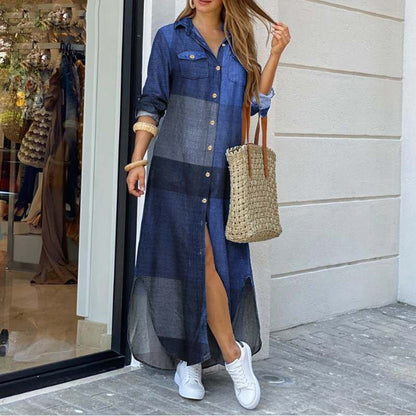 Hemdblusenkleid von Andrea Serena mit lebendigem Print