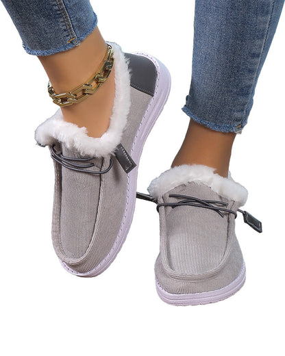 Andrea's™ | Einfarbige, dicke, warme baumwollschuhe