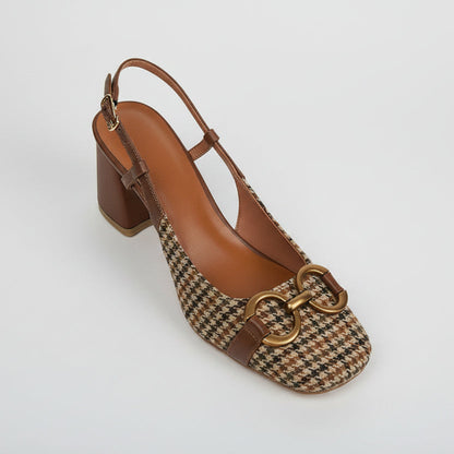 Vintage-Pumps mit Blockabsatz von Andrea Serena