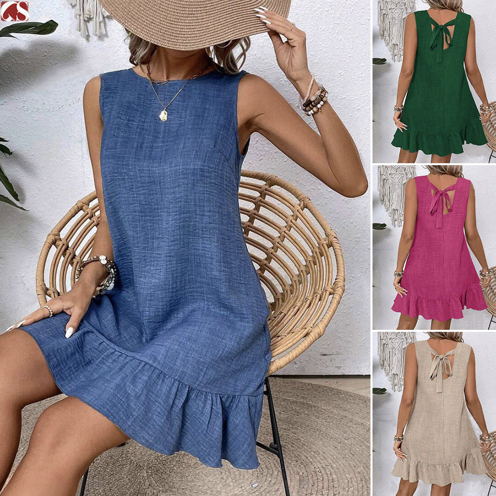 Ruffle Sleeveless Summer Dress by Andrea Serena