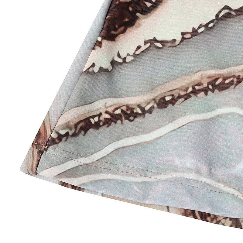 Eleganter Marmor-Bikini-Badeanzug von Andrea Serena