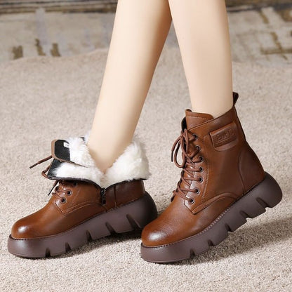 Marissa | Foldable Fur Chunky Winter Boots