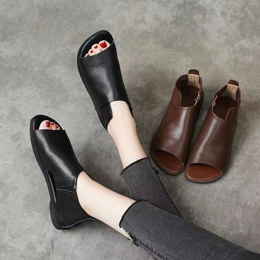 Andrea's™ | Flache Römersandalen aus weichem Leder