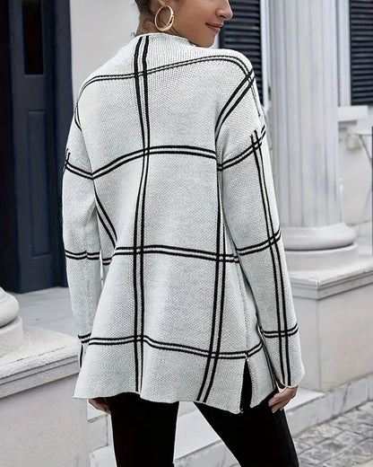 Andrea's™ | Gestreifter Pullover mit geteiltem Kragen