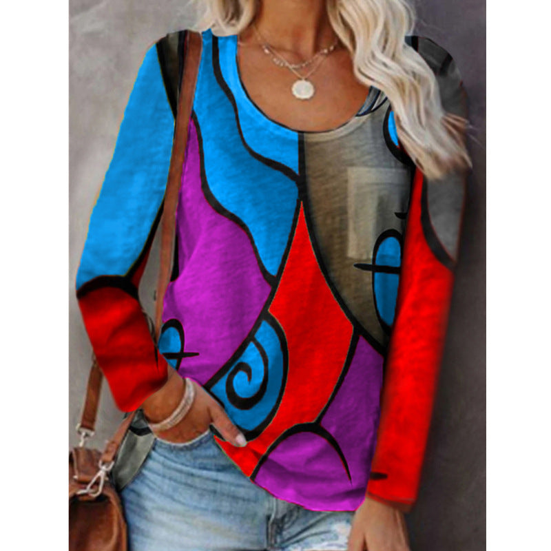 Langarmshirt mit Farbblockmuster von Andrea Serena