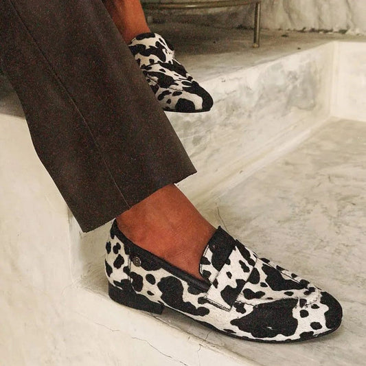 Cowprint Round-Toe Plus Shoes von Andrea Serena
