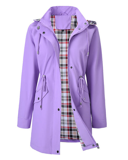 Andrea's™ | Damen Langer Wasserdichter Trenchcoat Mit Kapuze