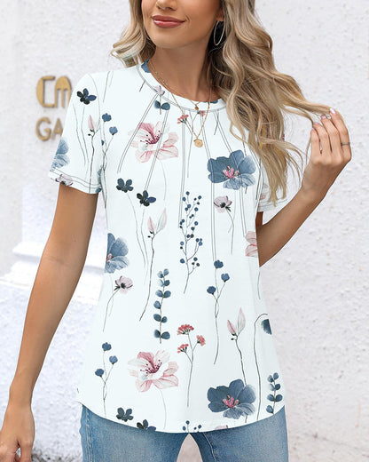 Andrea's™ | T-Shirt Rundhals Allmatch Druck