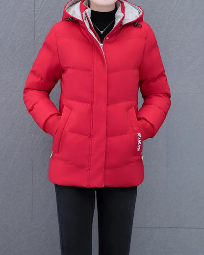 Andrea's™ | Jacke lässig einfarbig warm mit Kapuze