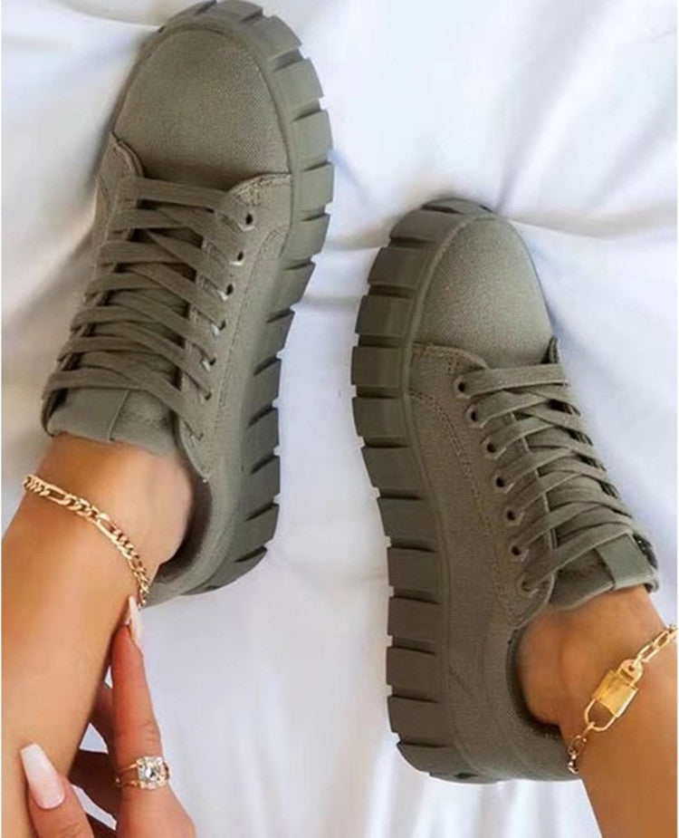 Andrea's™ | Canvas-Schnürschuhe mit runder Zehenpartie – Neu im Trend