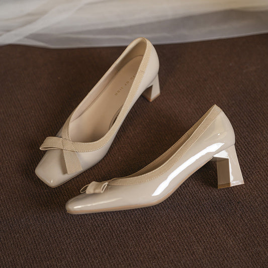 Elegant Chunky Heel Pumps Andrea Serena Heels