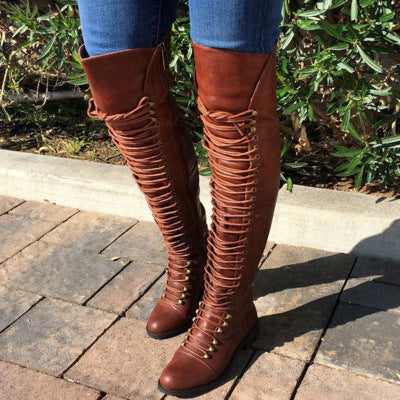 Andrea's™ | Schnürstiefel über dem Knie