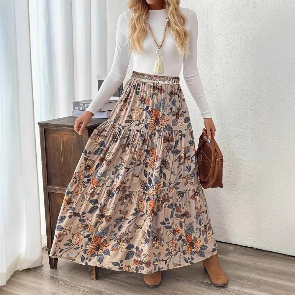 Boho-Blumen-Midirock von Andrea Serena