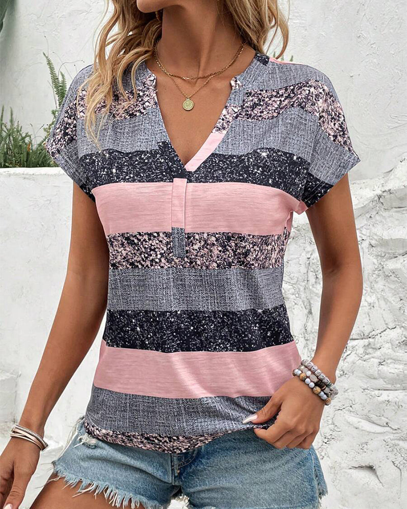 Andrea's™ | T-Shirt V-Ausschnitt Kurzarm