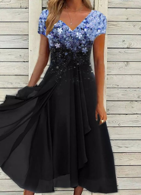 Andrea's™ | Geblümtes Chiffonkleid