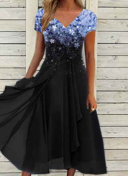 Andrea's™ | Geblümtes Chiffonkleid