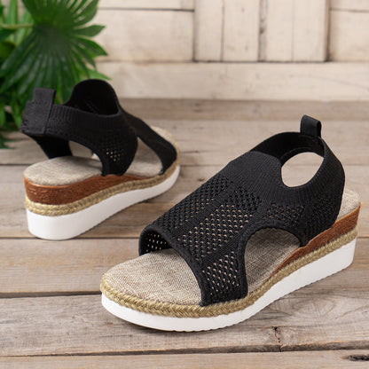 Atmungsaktive Keilsandalen von Andrea Serena