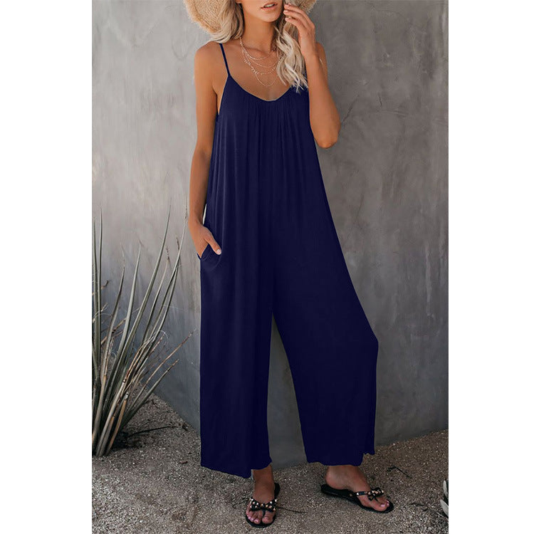 Andrea's™ | Lockere ärmellose Damen Jumpsuits mit Taschen