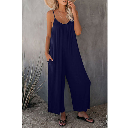 Andrea's™ | Lockere ärmellose Damen Jumpsuits mit Taschen