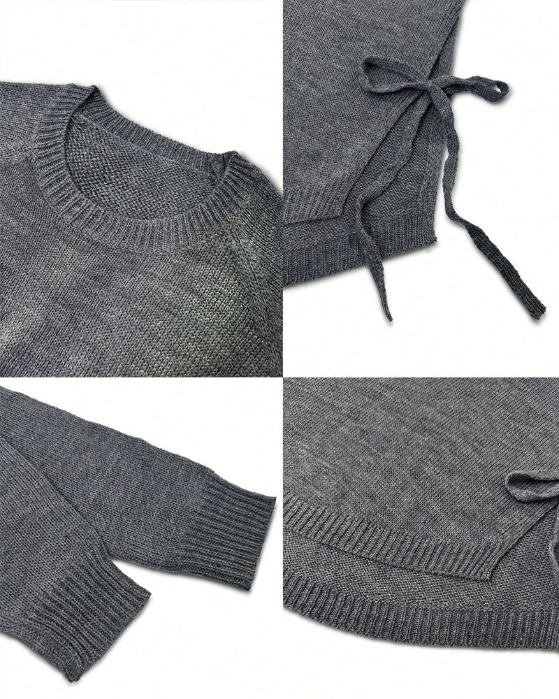 Andrea's™ | Pullover Mit Raglanärmeln Und Knoten-Seiten-Design