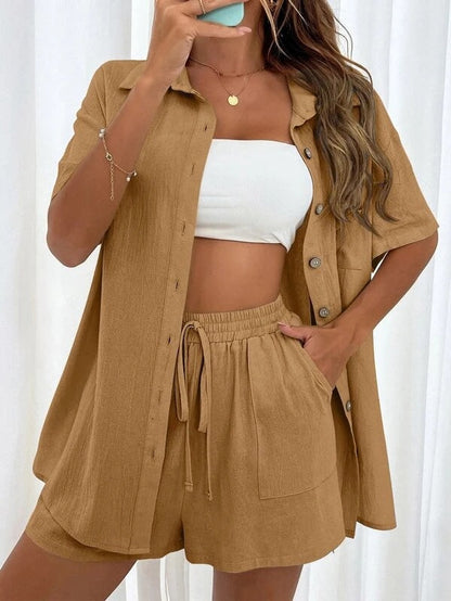 Schickes Andrea Serena Hemd- und Shorts-Set