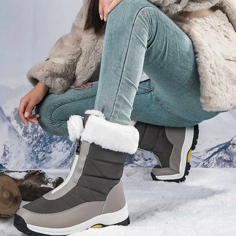 Andrea's™ | rutschfeste warme Schneestiefel mit Reißverschluss für Damen