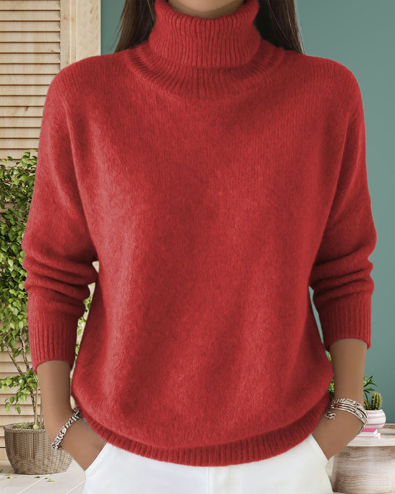 Andrea's™ | Pullover Rollkragen lässiger Stil