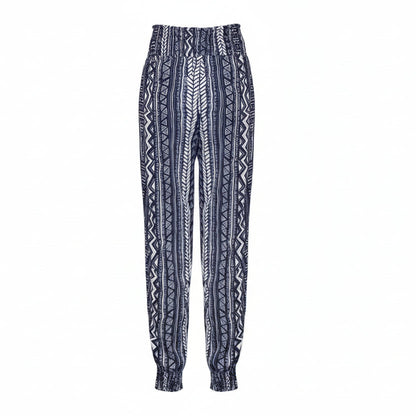 Boho-Hose mit hohem Bund und Print von Andrea Serena