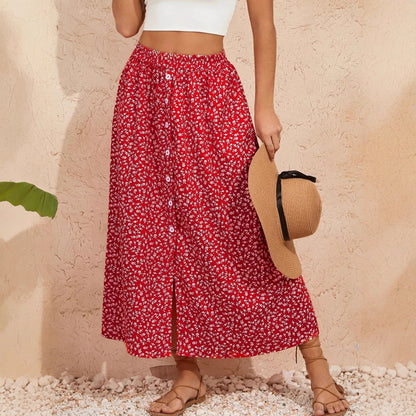 Pastoral Floral A-Line Skirt by Andrea Serena