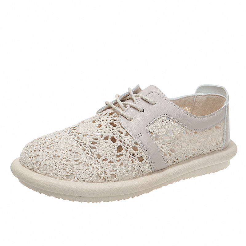 Atmungsaktive gehäkelte Andrea Serena Freizeitschuhe