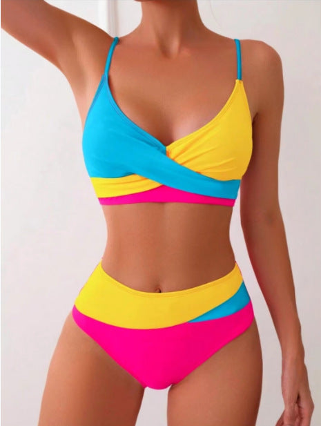 Andrea's™ | Bold Colorblock Crisscross Bikini Set