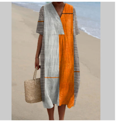 Andrea's™ | Sommerkleid aus Baumwolle mit V-Ausschnitt